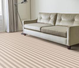 Wool Blocstripe Bone Olive Bloc Carpet 1851 in Living Room thumb
