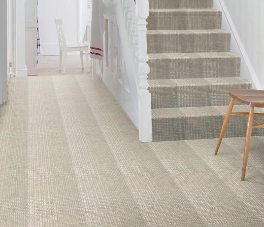 Wool Crafty Cross Fusilly Carpet 5962 on Stairs