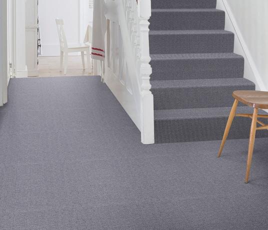 Wool Cord Mineral Carpet 5793 on Stairs