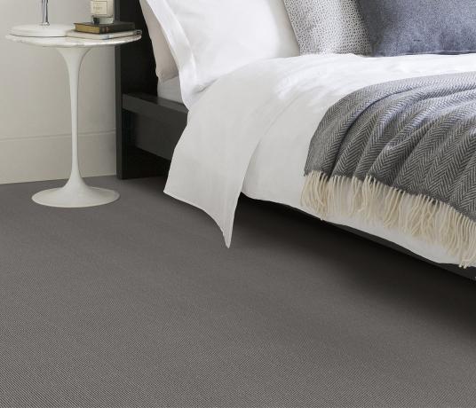 Wool Cord Smoke Carpet 5783 in Bedroom
