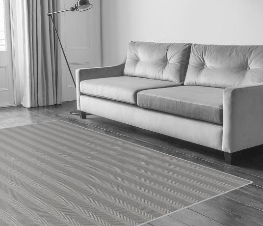 Wool Iconic Herringstripe Arova Carpet 1565 in Living Room