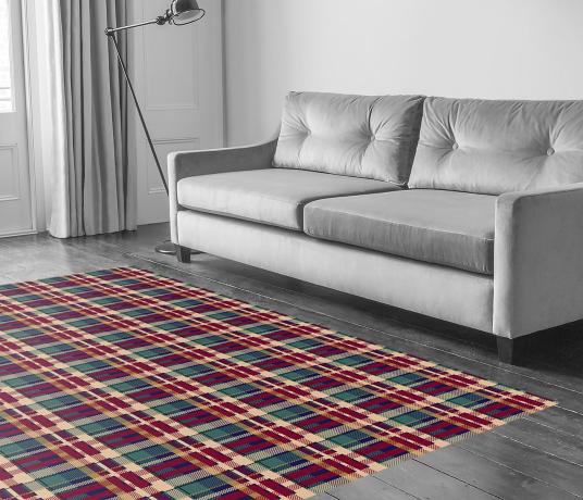 Quirky Tartan Red Red Rose 7165 in Living Room