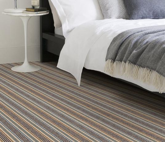 Margo Selby Stripe Surf Viking Carpet 1902 in Bedroom