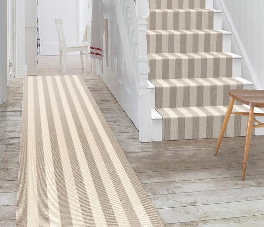 Wool Blocstripe Bone Olive Bloc Carpet 1851 Stair Runner