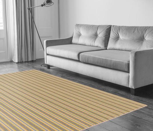 Margo Selby Stripe Sun Shellness Carpet 1912 in Living Room