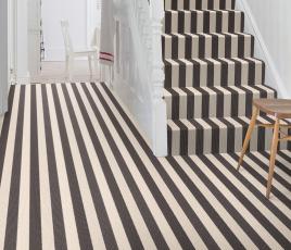 Wool Blocstripe Sable Bone Bloc Carpet 1852 on Stairs thumb