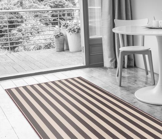 Wool Blocstripe Sable Bone Bloc Runner 1852r in Living Room (Make Me A Rug)