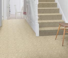 Sisal Metallics Magnesium Carpet 2571 on Stairs thumb