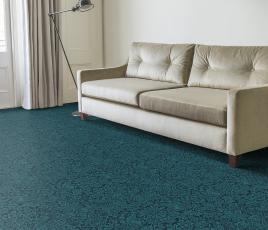 Quirky B Liberty Fabrics Strawberry Meadow Peacock Carpet 7512 in Living Room thumb