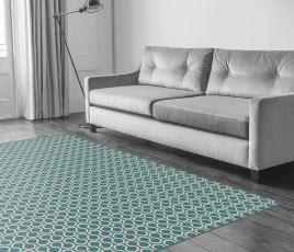 Quirky Honeycomb Duck Egg Carpet 7110 in Living Room thumb