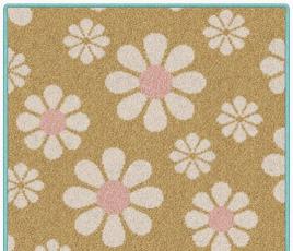 Quirky Bloom Polenta Rug 1 from above thumb