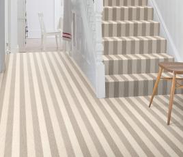 Wool Blocstripe Bone Olive Bloc Carpet 1851 on Stairs thumb