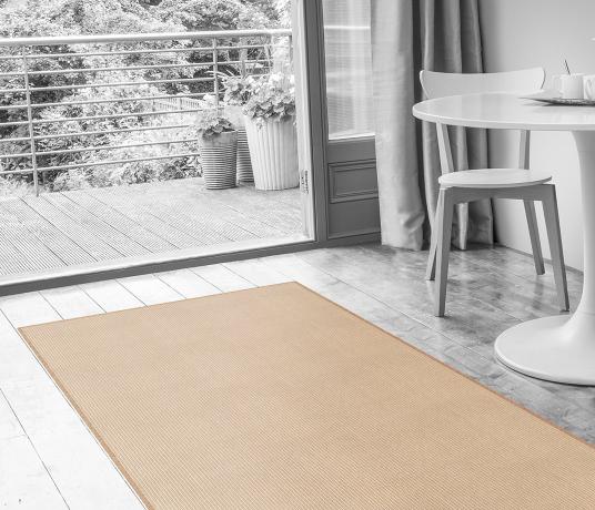 Wool Pinstripe Ochre String Pin Runner 1866r in Living Room (Make Me A Rug)