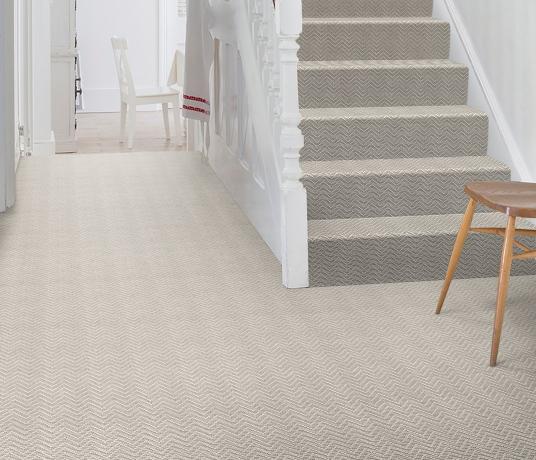 Wool Iconic Chevron Brooklyn Carpet 1534 on Stairs