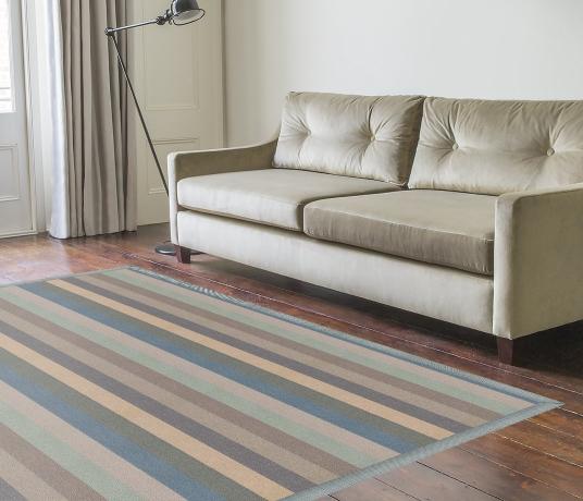Margo Selby Joss Striped Rug 1 in Living Room