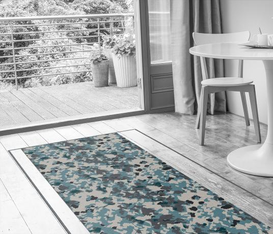 Quirky Camo Storm Runner by Ella Doran 7089 in Living Room (Make Me A Rug)
