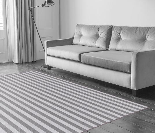 Wool Blocstripe Moon Mineral Bloc Carpet 1853 in Living Room