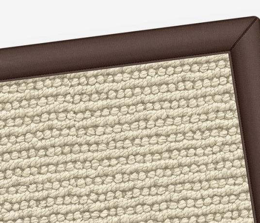 Wool Bark rug corner