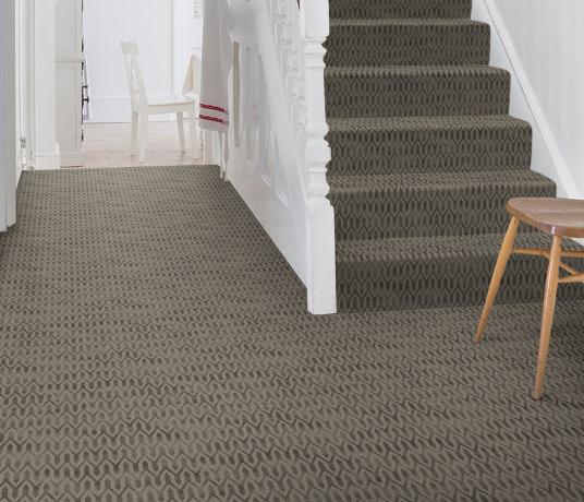 Barefoot Wool Taj Bageecha Carpet 5970 on Stairs