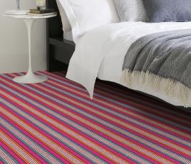 Margo Selby Stripe Carnival Skelter Carpet 1992 in Bedroom thumb