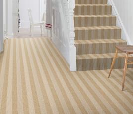Wool Blocstripe Ochre String Bloc Carpet 1856 on Stairs thumb