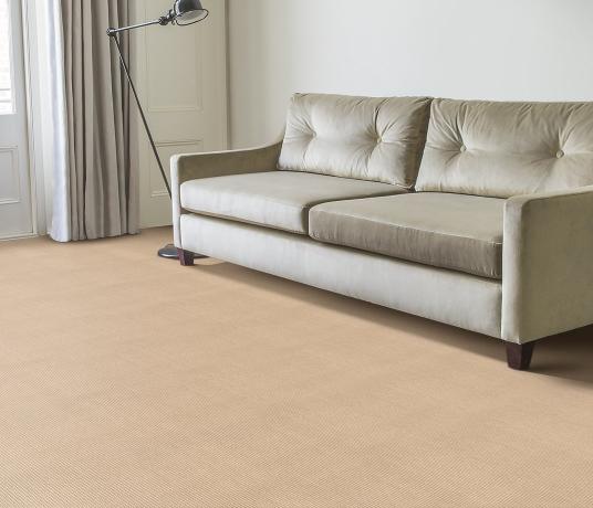Wool Pinstripe Ochre String Pin Carpet 1866 in Living Room