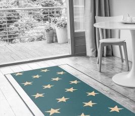 Quirky Stars Blue Sky Runner 7094 in Living Room (Make Me A Rug) thumb