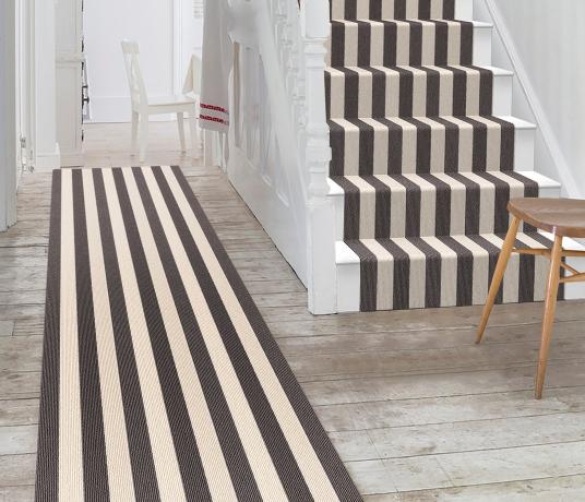 Wool Blocstripe Sable Bone Bloc Carpet 1852 Stair Runner