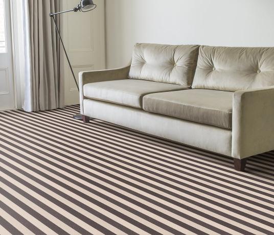 Wool Blocstripe Sable Bone Bloc Carpet 1852 in Living Room