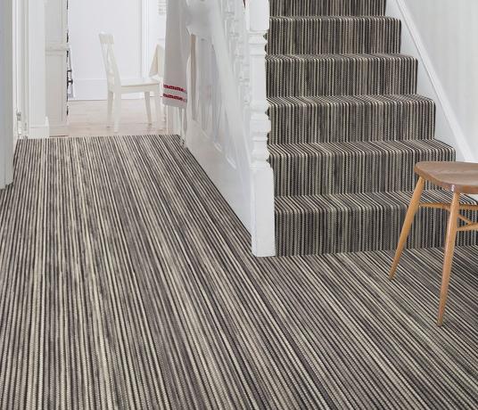 Wool Iconic Stripe Franklin Carpet 1541 on Stairs
