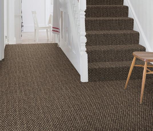 Sisal Metallics Chromium Carpet 2526 on Stairs