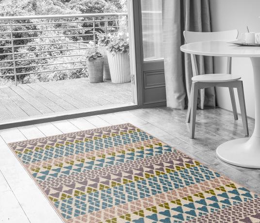 Quirky Fair Isle Annie Runner by Margo Selby 7080 in Living Room (Make Me A Rug)