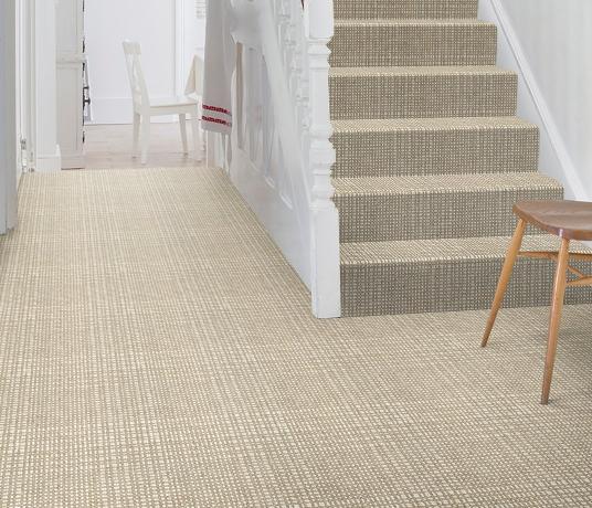 Wool Crafty Cross Maltese Carpet 5961 on Stairs