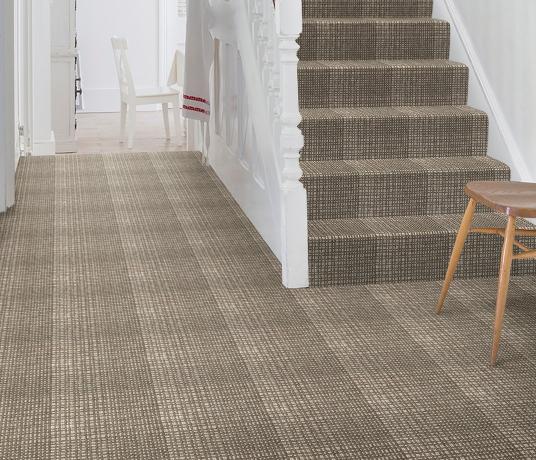 Wool Crafty Cross Trefoil Carpet 5963 on Stairs