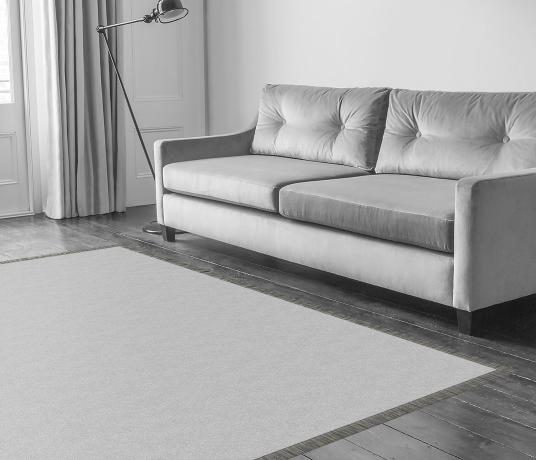 Fishscales Silver Border  in Living Room
