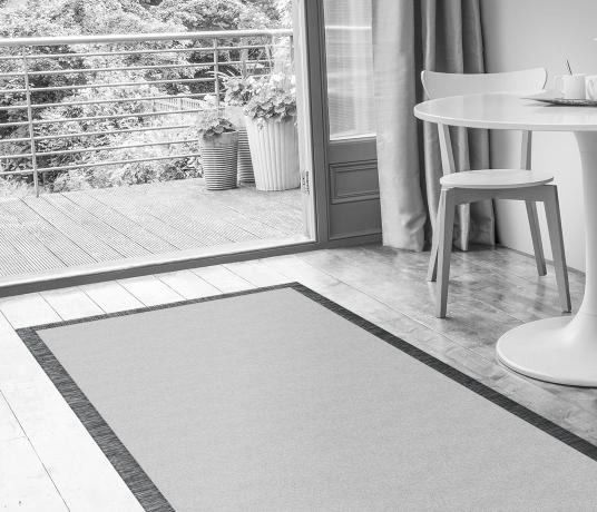 Fishscales Anthracite Border  in Living Room (Make Me A Rug)