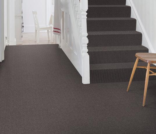 Wool Cord Sable Carpet 5790 on Stairs