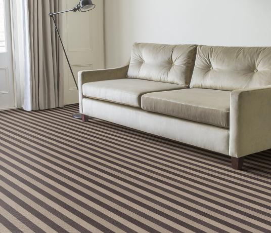 Wool Blocstripe Sable Olive Bloc Carpet 1850 in Living Room