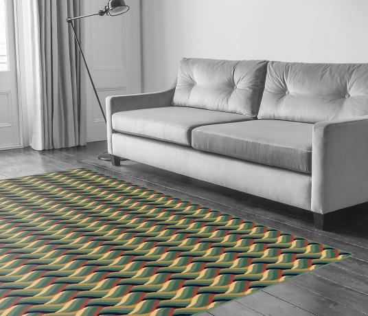 Quirky Stayathome Fibonacci Carpet 1321 in Living Room