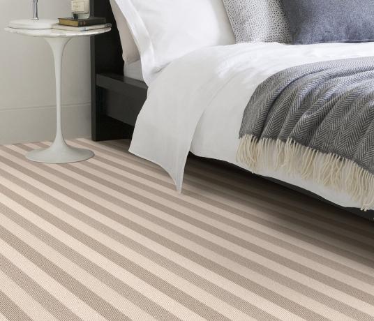 Wool Blocstripe Bone Olive Bloc Carpet 1851 in Bedroom