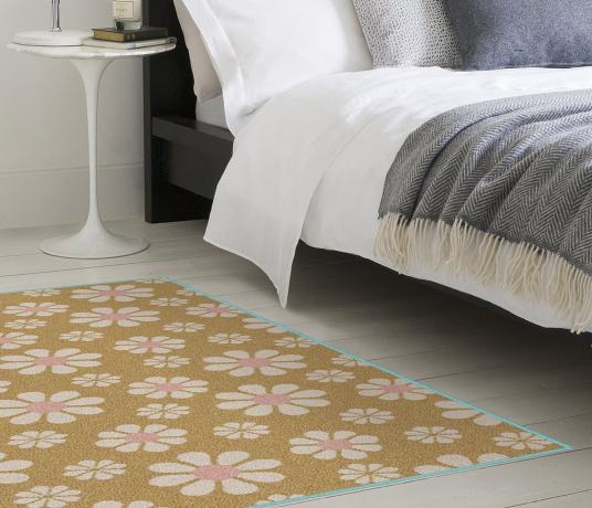 Quirky Bloom Polenta Rug 1 as a rug (Make Me A Rug)