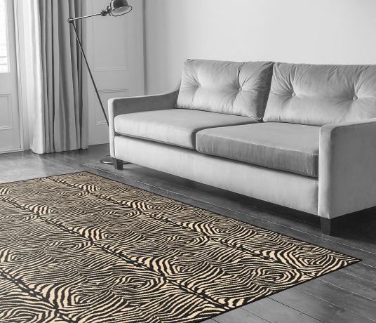 Quirky Zebo Black Carpet 7120 in Living Room