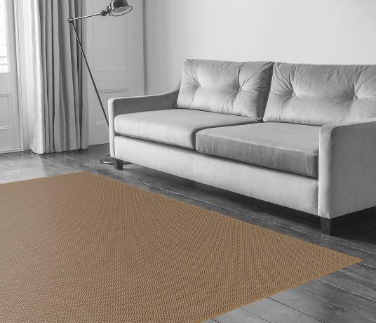 Anywhere Herringbone Caramel Carpet 8047 in Living Room
