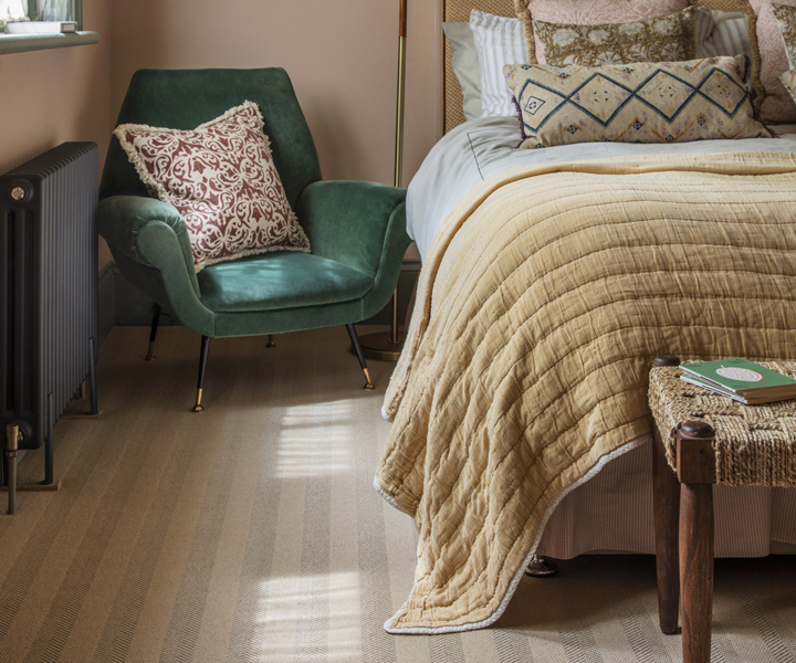 Alternative Flooring, Summer Trend Watch 2026, Wool Iconic Herringstripe Laine Carpet