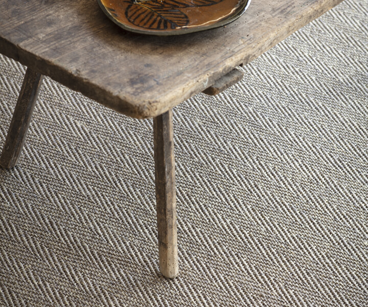 Alternative Flooring, Spring Trends 2025, Sisal Herringbone Hambledon plant fibre flooring