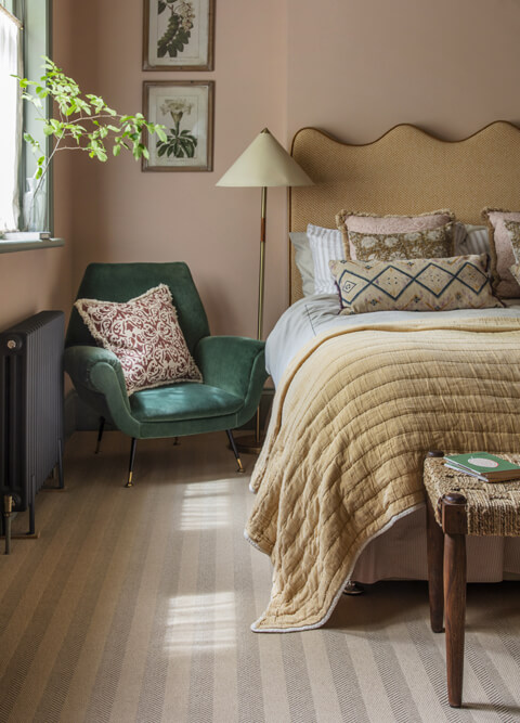 Alternative Flooring, Spring Trends 2025, Wool Iconic Herringstripe Laine Bedroom Carpet