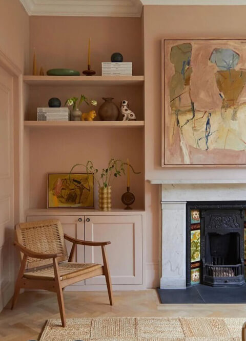 Alternative Flooring, Spring Trends 2025, Farrow & Ball 'Potted Shrimp' @poppie.clements