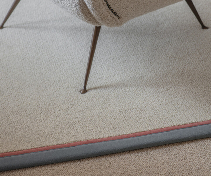 Alternative Flooring, Winter Trend Watch 2025, Wool Riverflow Foyle Bespoke Rug with a Two-Colour Double Border Finish